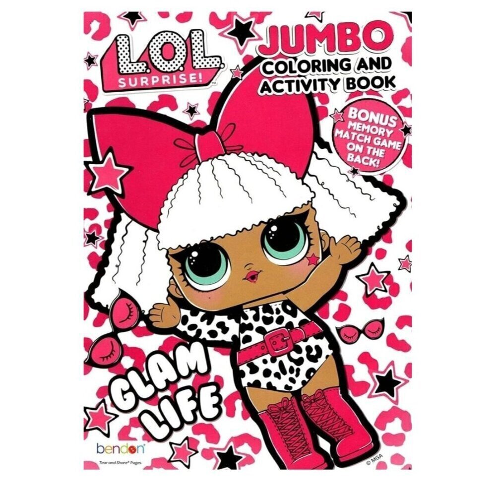 LOL SURPRISE "Glam Life" Jumbo Coloring & Activity Book ~Bonus Memory Game Bk~